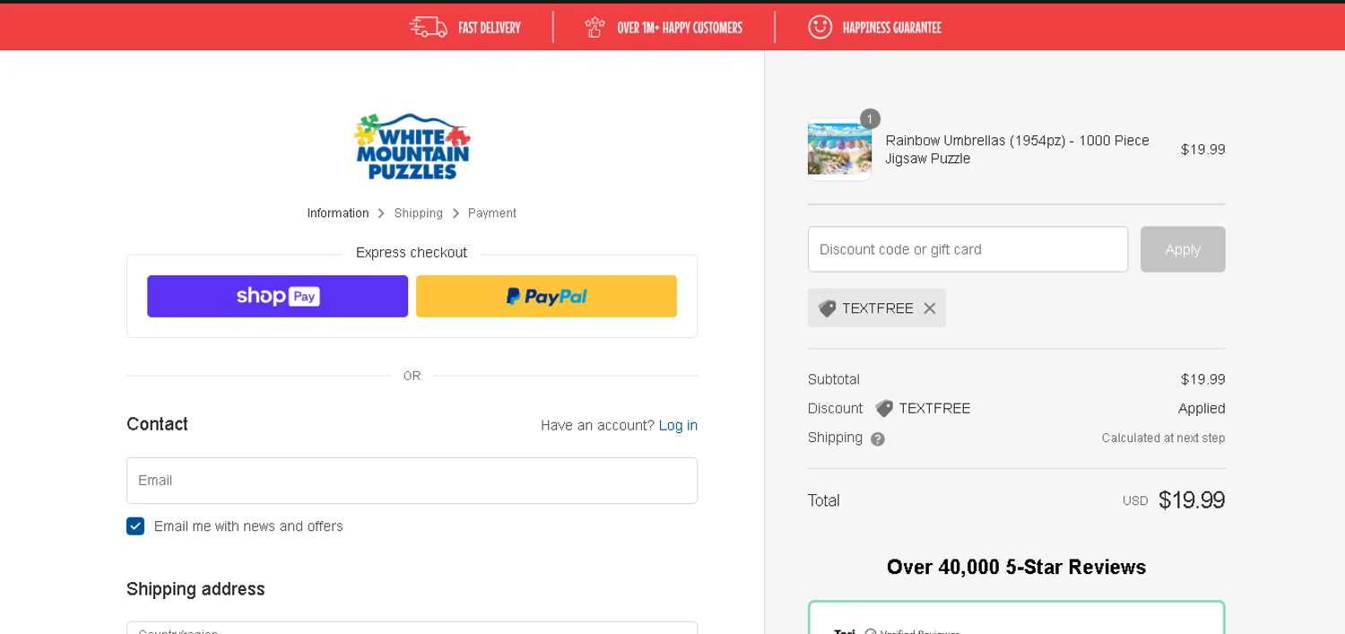 White Mountain Puzzles Promo Codes 40 Off July 2024