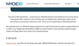 SPROUTWHOLE30 coupon verification screenshot