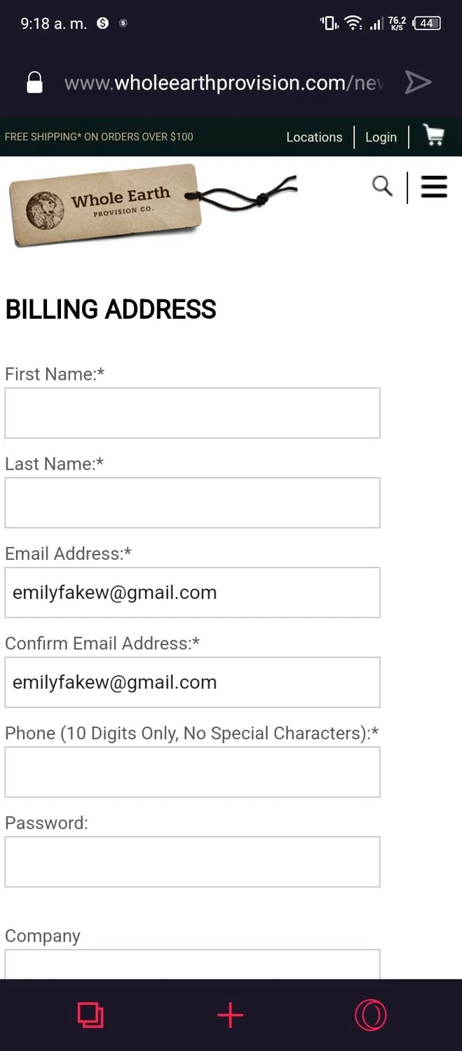 Whole Earth Provision checkout page showing Whole Earth Provision promo code box | Screenshot taken by SimplyCodes community member on Feb 2, 2024