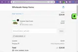 Wholesale Hemp Farms coupon verification screenshot