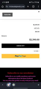WHOLESALEJEWEL coupon verification screenshot