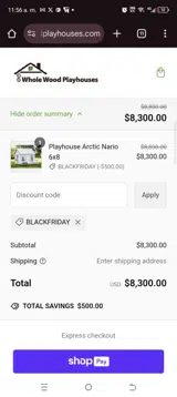 blackfriday coupon verification screenshot