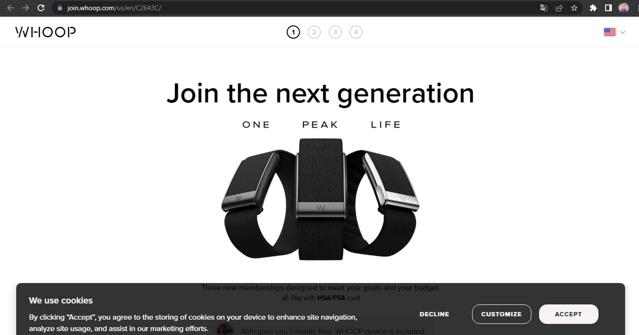 Whoop checkout page showing Whoop discount code box | Screenshot taken by SimplyCodes community member on Sep 9, 2025