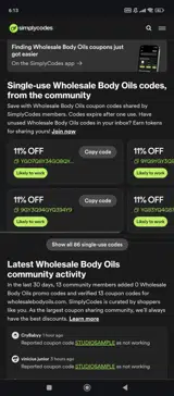 9GY3Q94GYQ394Y9 coupon verification screenshot