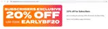 earlybf20 coupon verification screenshot