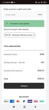 WDTPLZ5WV4 coupon verification screenshot