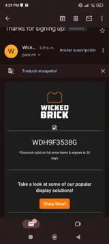 WDH9F3538G coupon verification screenshot