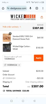 10GRIMG24 coupon verification screenshot
