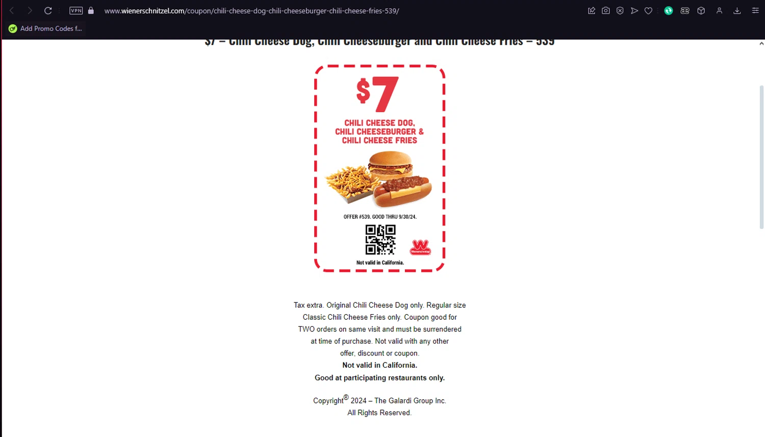 how to use Wienerschnitzel coupons