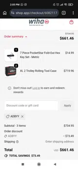 Adbyy coupon verification screenshot