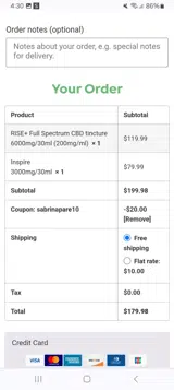 sabrinapare10 coupon verification screenshot