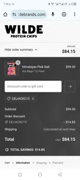 CELIACKC15 coupon verification screenshot