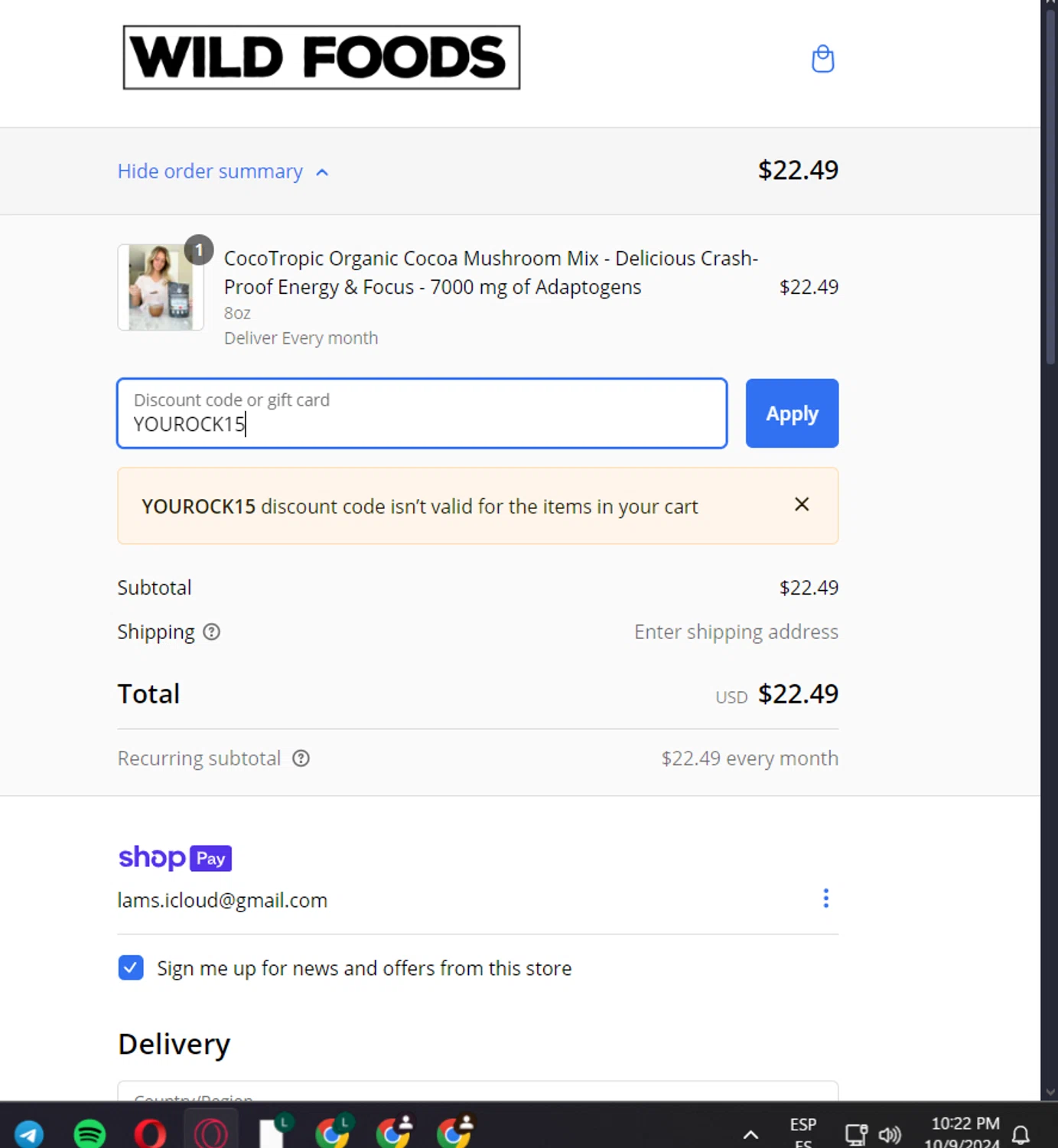 how to use Wild Foods coupons