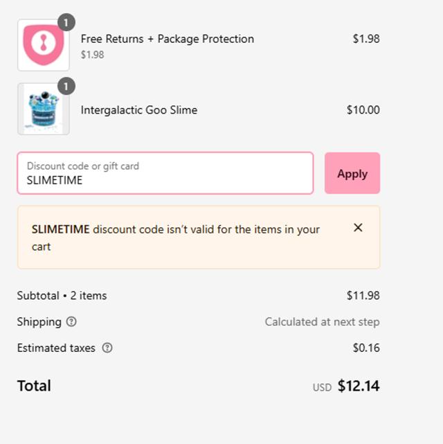 Young Wild and Friedman checkout page showing Young Wild and Friedman discount code box | Screenshot taken by SimplyCodes community member on Oct 25, 2024