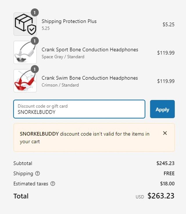 Wildhorn Outfitters checkout page showing Wildhorn Outfitters discount code box | Screenshot taken by SimplyCodes community member on Apr 29, 2024