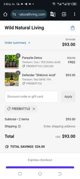 FREEBOTTLE coupon verification screenshot