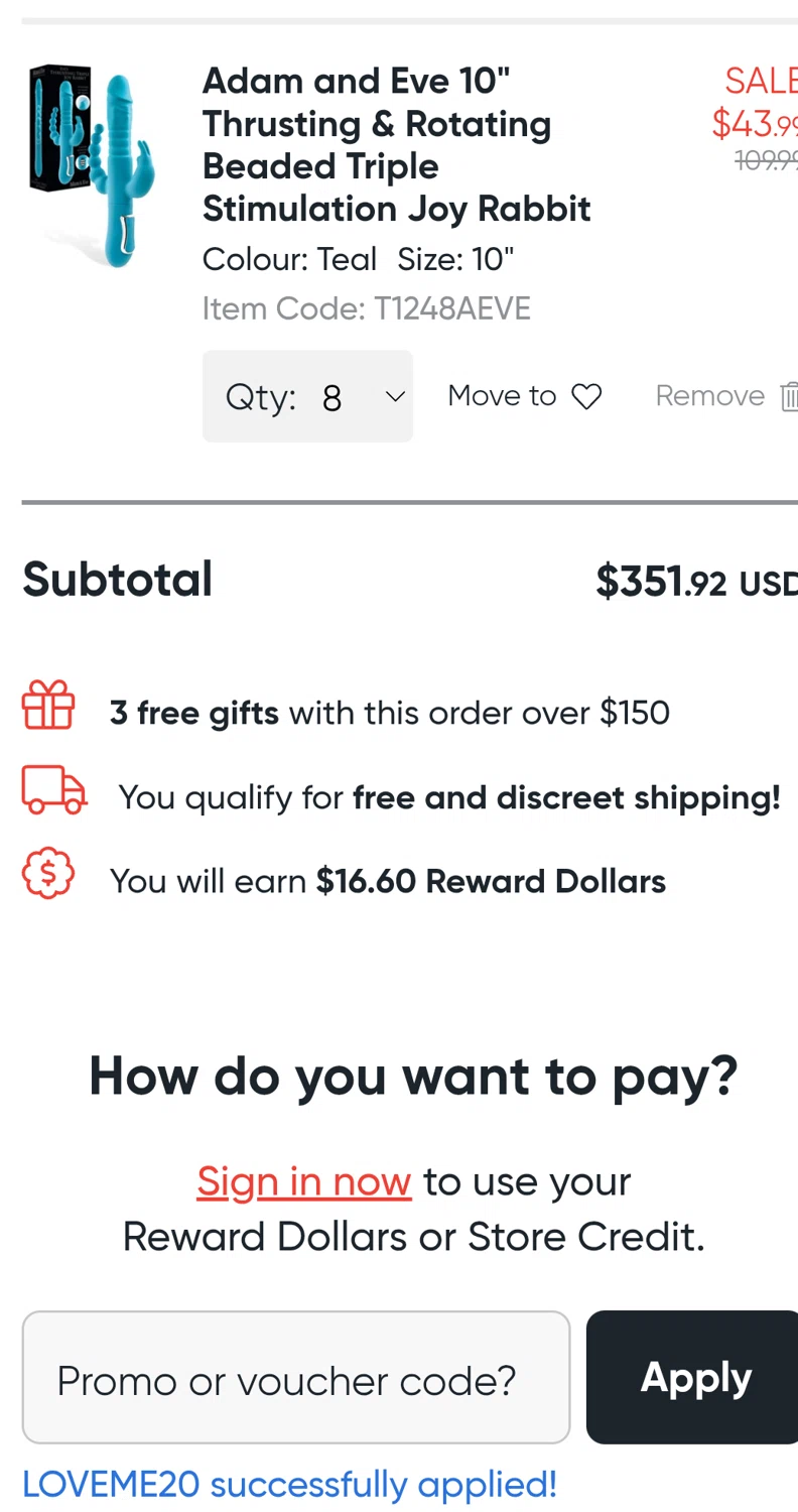 Wild Secrets.com promo code screenshot showing code Loveme20 applied at Wild Secrets.com checkout page. Uploaded by SimplyCodes community member chepipi on Feb 7, 2026