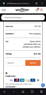 reset10 coupon verification screenshot