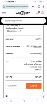NEWYEAR coupon verification screenshot