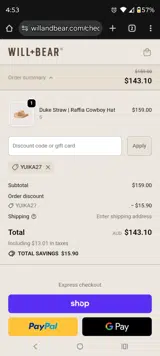 YUIKA27 coupon verification screenshot