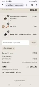 Ryroams coupon verification screenshot