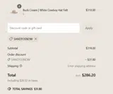 SANDTOSNOW coupon verification screenshot