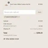 MADDYJOYBOCKETT coupon verification screenshot