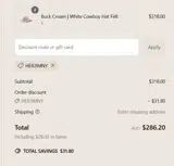HERJIMNY coupon verification screenshot