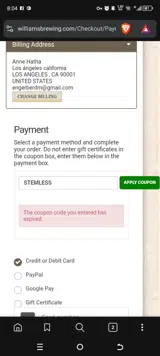 STEMLESS coupon verification screenshot