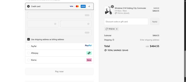 WINDONE checkout page showing WINDONE discount code box | Screenshot taken by SimplyCodes community member on Sep 12, 2025