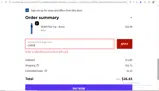 CYBER coupon verification screenshot