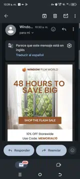 Memorial10 coupon verification screenshot