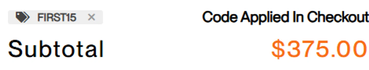 Wine by Lamborghini discount code screenshot showing code FIRST15 applied at Wine by Lamborghini checkout page. Uploaded by SimplyCodes community member GloriousHero5962 on Jun 11, 2025