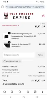 MOTHEROFF200 coupon verification screenshot