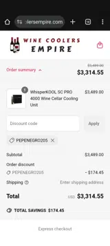 PEPENEGRO205 coupon verification screenshot