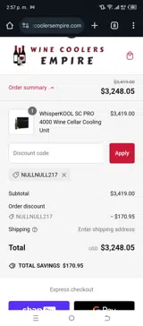 NULLNULL217 coupon verification screenshot