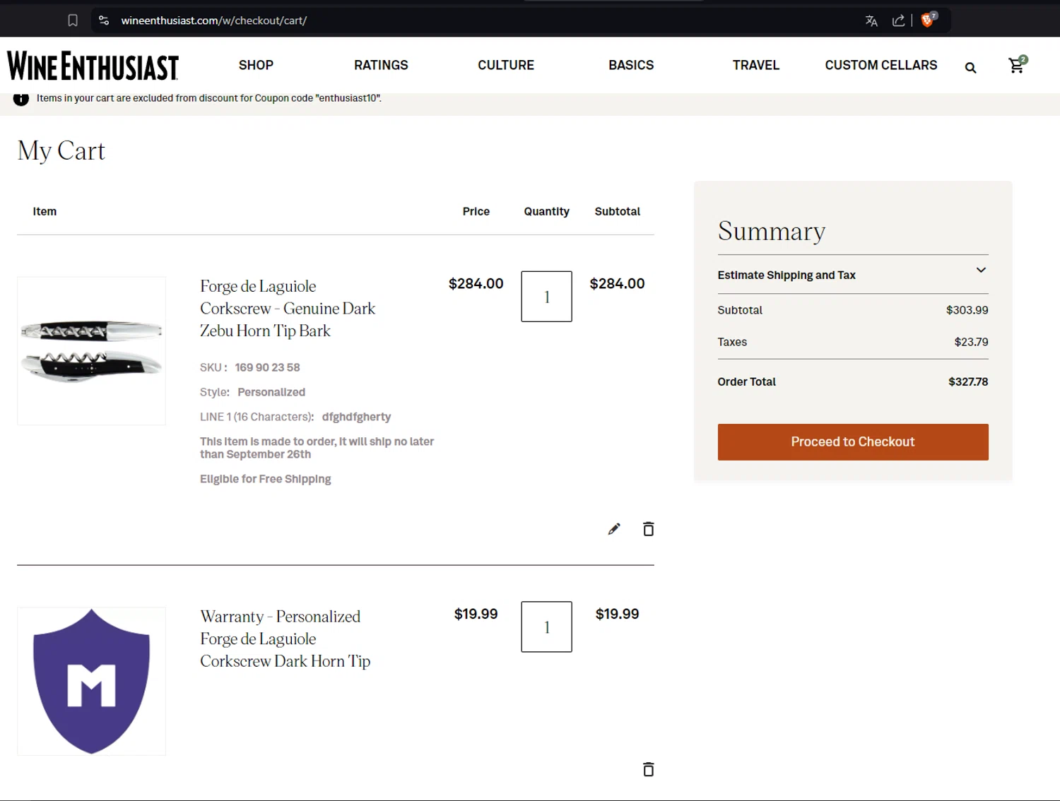 how to use Wine Enthusiast coupons