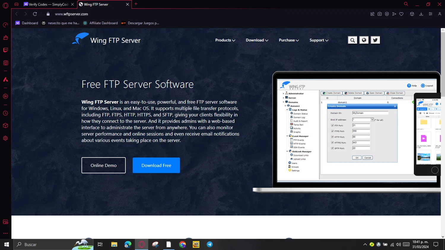 Wing FTP Server checkout page showing Wing FTP Server promo code box | Screenshot taken by SimplyCodes community member on Apr 1, 2024