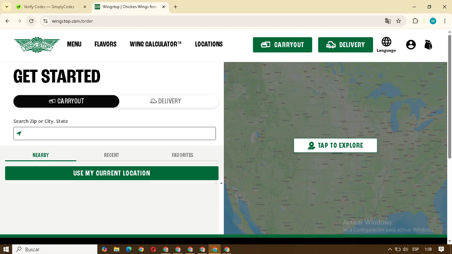 Wingstop promo code screenshot showing code BOGOTENDERS applied at Wingstop checkout page. Uploaded by SimplyCodes community member Micell on Aug 26, 2025