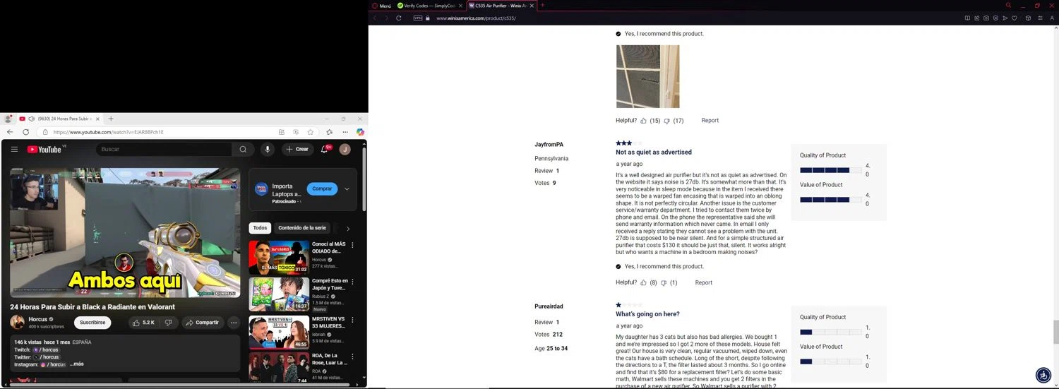 Winix America coupon code screenshot showing code easybreathing applied at Winix America checkout page. Uploaded by SimplyCodes community member BMO123 on Mar 1, 2025