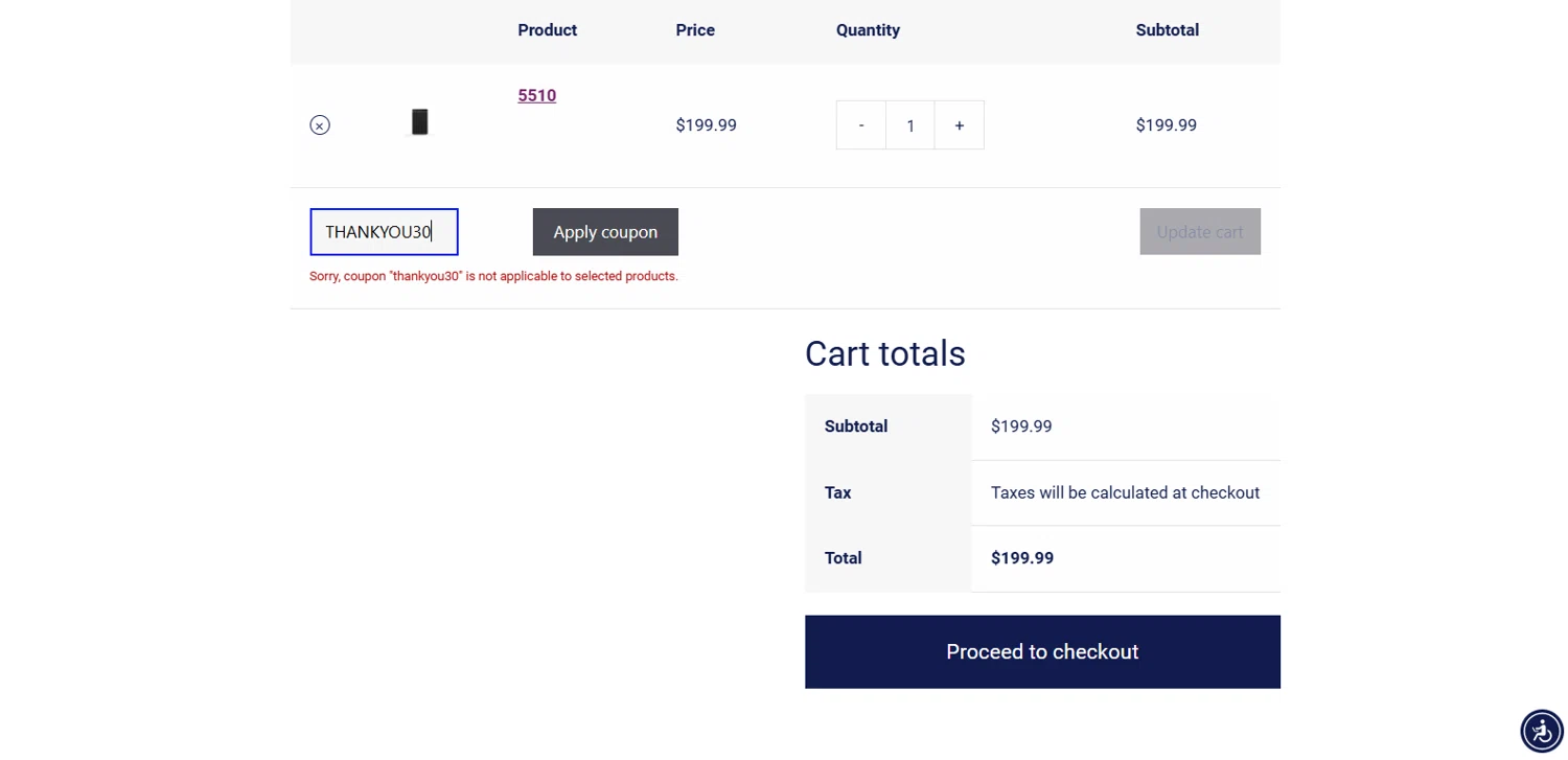 Winix America coupon code screenshot showing code THANKYOU30 applied at Winix America checkout page. Uploaded by SimplyCodes community member MagnifiHero3476 on Dec 24, 2025