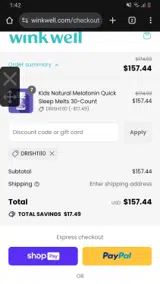 Drishti10 coupon verification screenshot