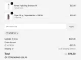 MORE10 coupon verification screenshot