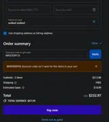 WNSTORY15 coupon verification screenshot