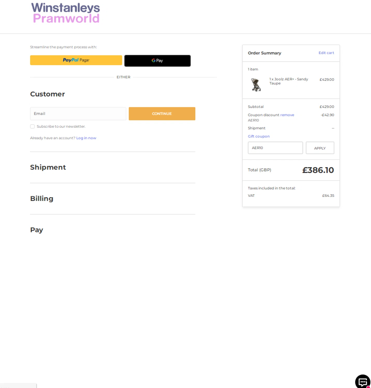 where to use Pramworld promo code box