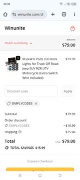 Winunite coupon verification screenshot