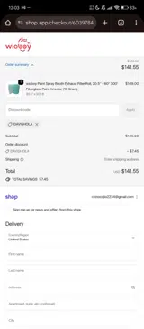 DAVISHOLA coupon verification screenshot
