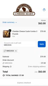 MKE2026 coupon verification screenshot