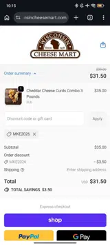 MKE2026 coupon verification screenshot