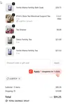 LILBITCH coupon verification screenshot